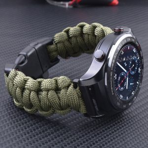 Military zelena pletena narukvica 22 mm