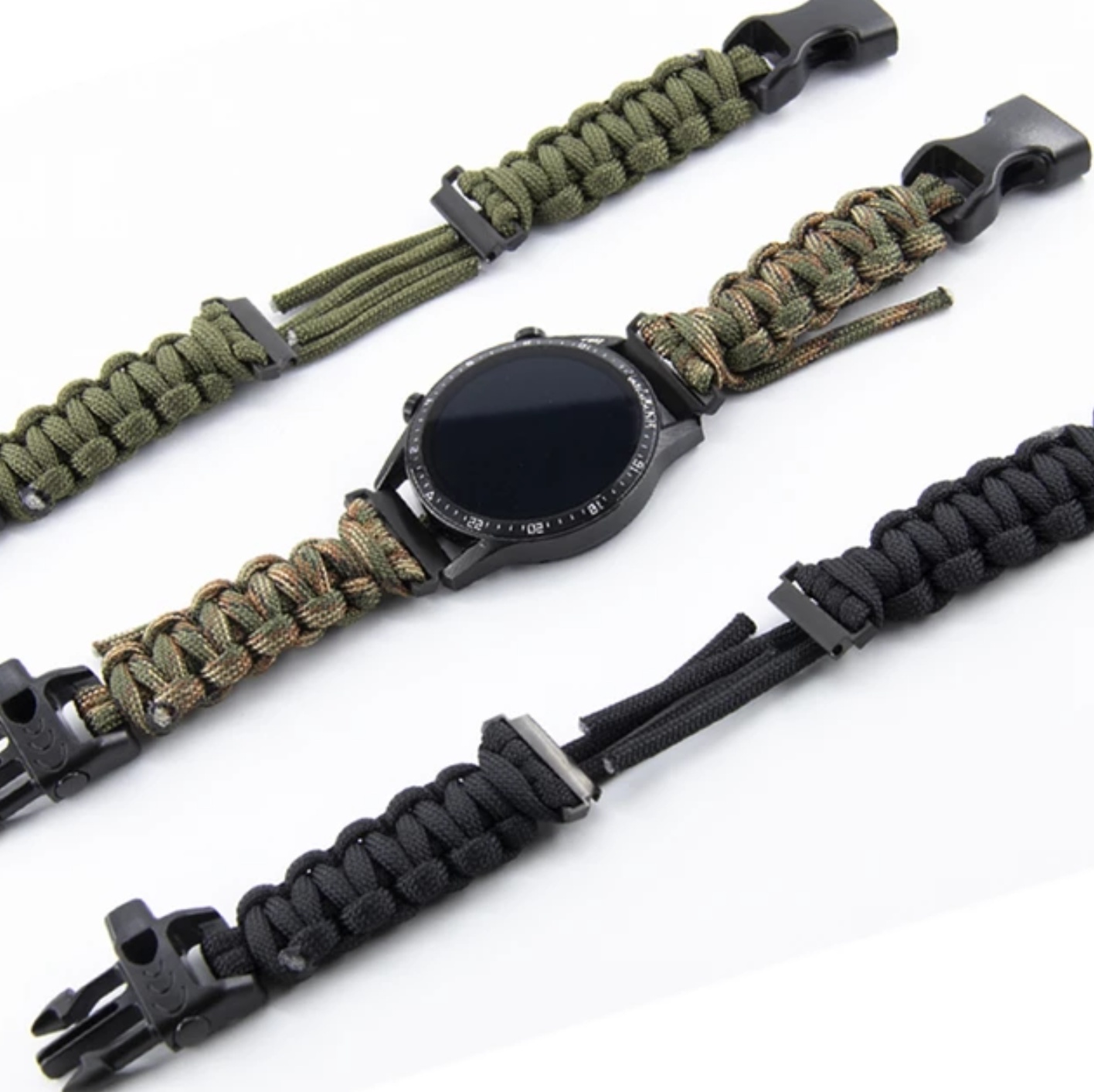 Military zeleno zuta pletena narukvica 22 mm - Слика 6