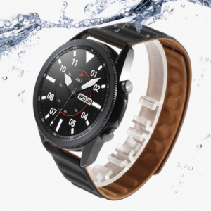 Crna silikonska/magnetna narukvica 22 mm velicina S