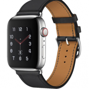 Apple watch kozna crna narukvica 42 mm, 44 mm, 45 mm