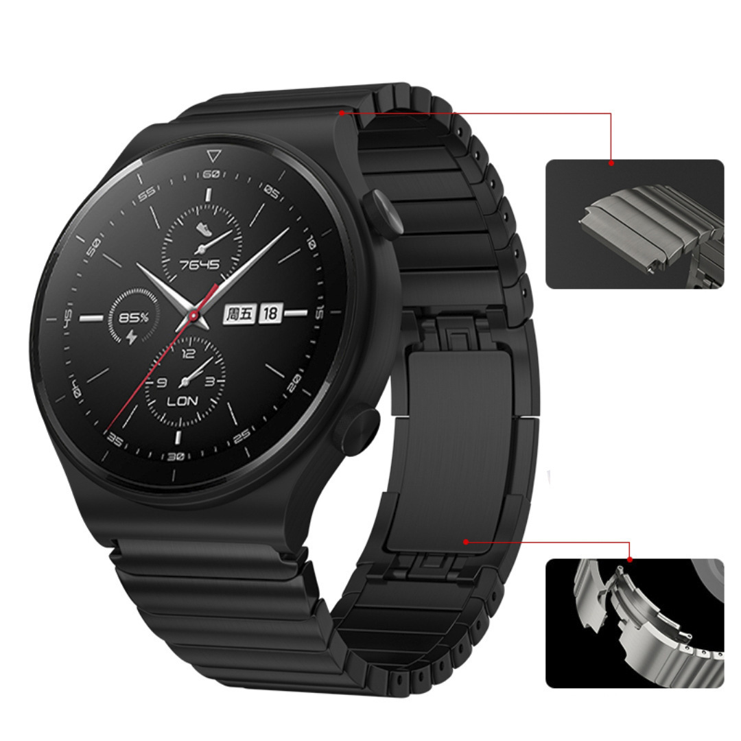 Metalna ekskluziv 3 crna narukvica 22 mm Huawei Watch, Amazfit Watch, Samsung Watch - Слика 3