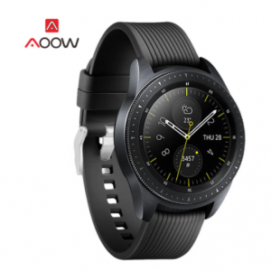 Crna silikonska narukvica 20 mm Samsung Active, Galaxy Watch 42mm, Galaxy Watch 4, Huawei Watch 42mm