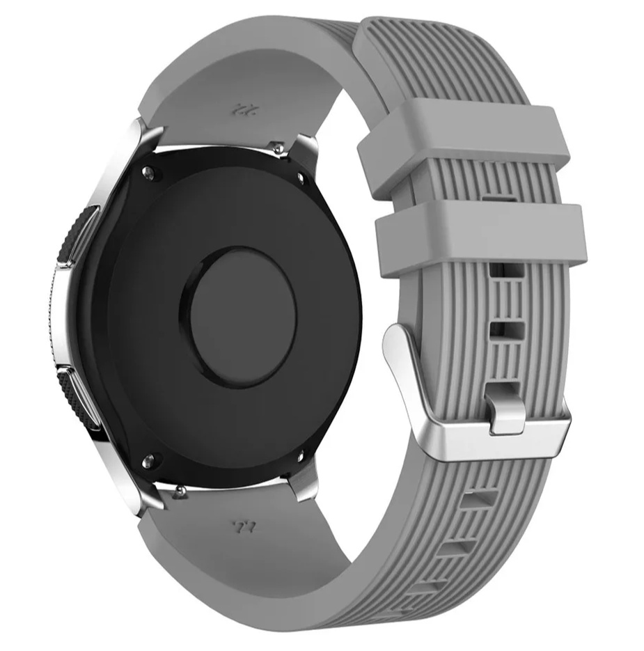 Siva silikonska narukvica 20 mm Samsung Watch, Huawei Watch, Amazfit