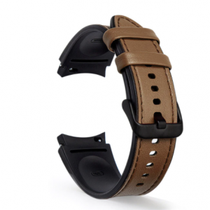 Braon kozna narukvica za Samsung Galaxy Watch 4/5/6 40mm, 42mm, 43mm, 44mm, 46mm, 47mm