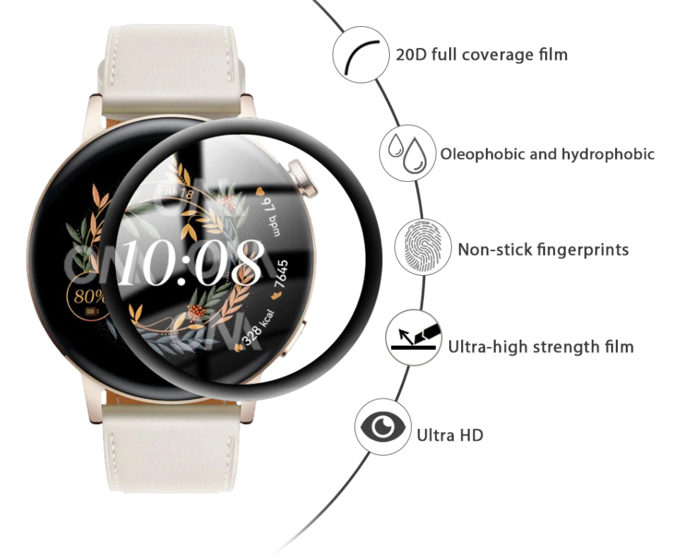 Zastitno silikonsko staklo za Huawei Watch GT 3 42 mm
