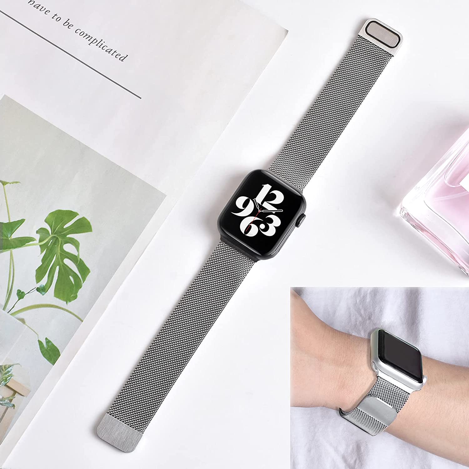 Apple Watch metalna siva pancir narukvica 38/40/41 mm
