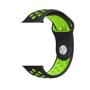 Apple watch silikonska crno zelena narukvica 38 mm, 40 mm, 41 mm