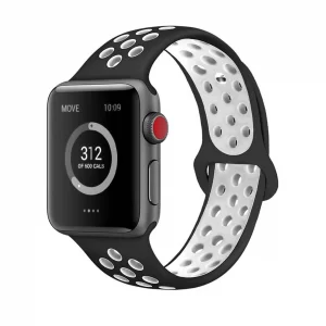 Apple watch silikonska crno siva narukvica 38 mm, 40 mm, 41 mm
