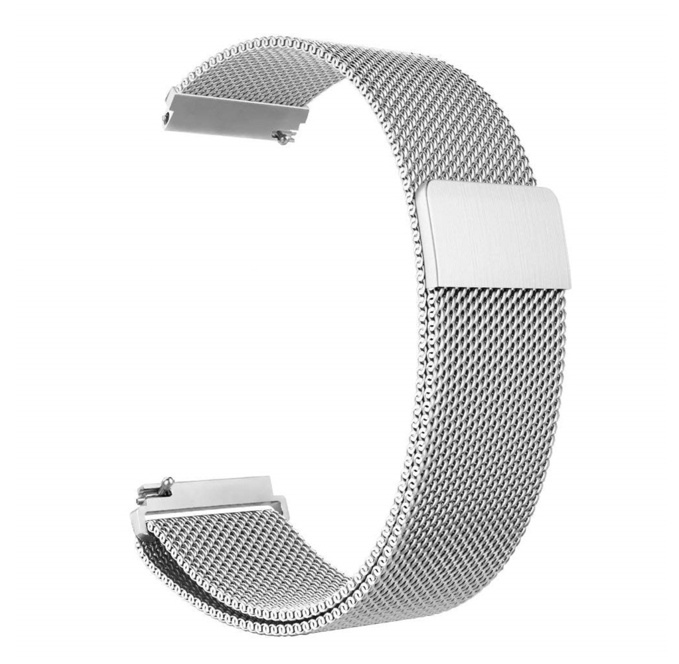 Metalna siva pancirna narukvica 20 mm za Samsung Galaxy Watch 4/5/6 active 1/2 Huawei Watch 42mm - Слика 2