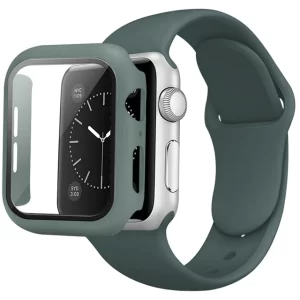 Apple Watch silikonska zelena narukvica, bamper i staklo 44mm