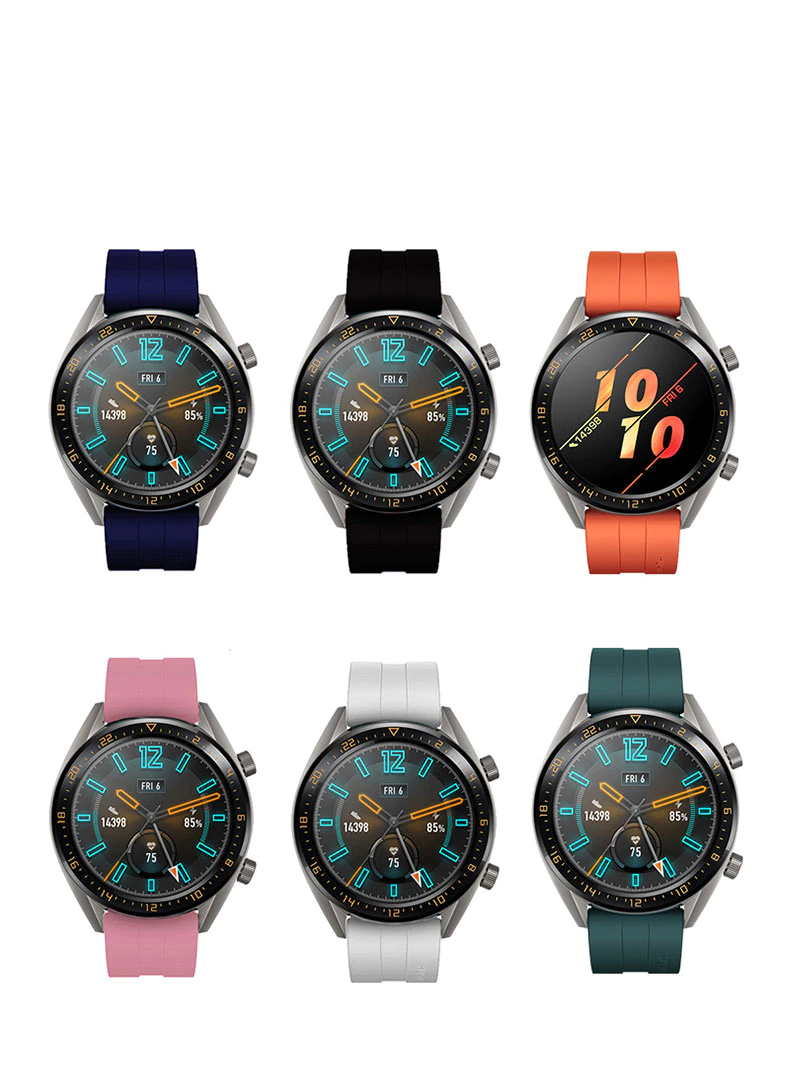 Narandzasta silikonska narukvica 22 mm Huawei Watch GT/GT 2 Pro/GT3/GT 3 pro/Huwei Watch 3 - Слика 3