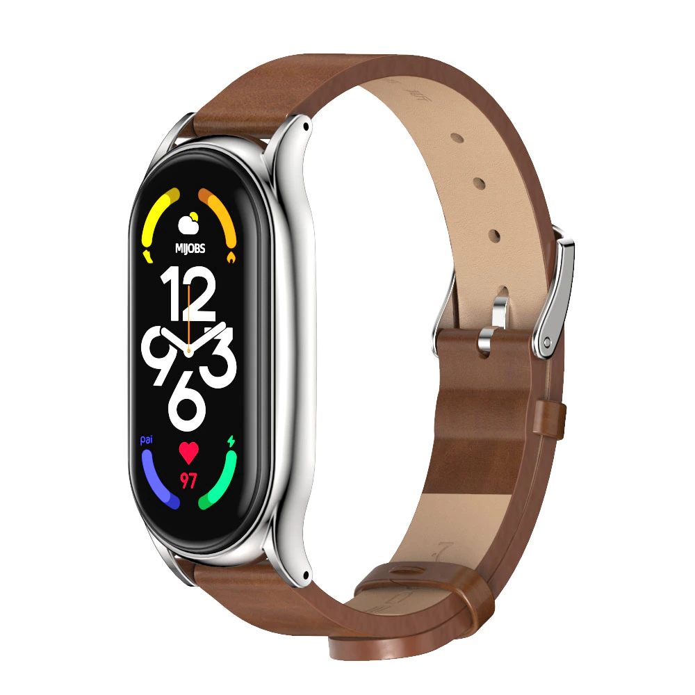 Xiaomi mi band 5/6 kozna braon narukvica