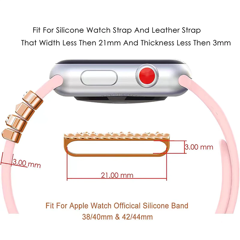Dekorativni nakit za Apple Watch narukvice, Sasmusng Watch 3/4/5 narukvice Flower Zircon - Слика 3