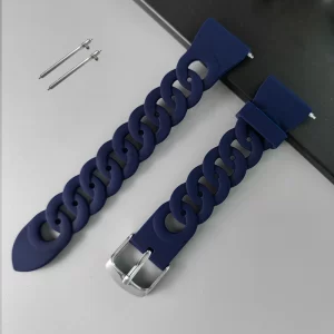 Tamno plava silikonska narukvica 20mm Samsung Active, Galaxy Watch 42mm, Galaxy Watch 4, Huawei Watch 42mm