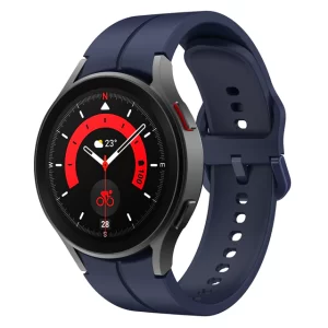 Tamno plava silikonska narukvica za Samsung Galaxy Watch 4/5/6 40mm, 42mm, 43mm, 44mm, 46mm, 47mm