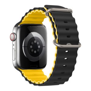 Apple watch silikonska crno zuta narukvica 38 mm, 40 mm, 41 mm