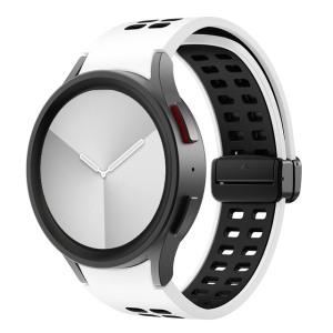 Belo crna narukvica za Samsung Galaxy Watch 4/5/6 40mm, 42mm, 43mm, 44mm, 46mm, 47mm