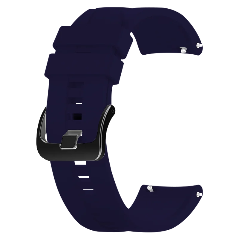 Plava silikonska narukvica 22 mm sa crnom metalnom kopčom Samsung Watch, Huawei Watch, Amazfit Watch