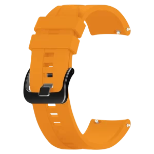 Žuta silikonska narukvica 22 mm sa crnom metalnom kopčom Samsung Watch, Huawei Watch, Amazfit Watch