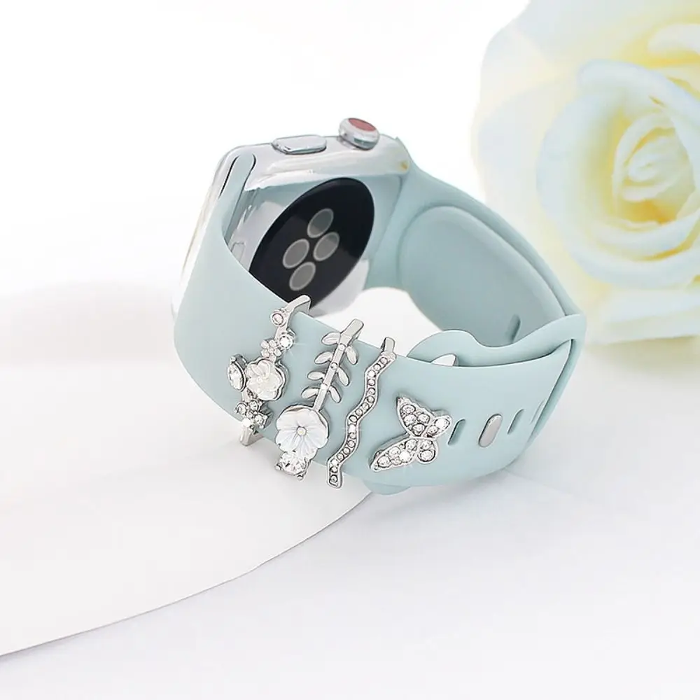 Dekorativni nakit za Apple Watch narukvice, Sasmusng Watch 3/4/5 narukvice komplet 4 segmenta silver color - Слика 2