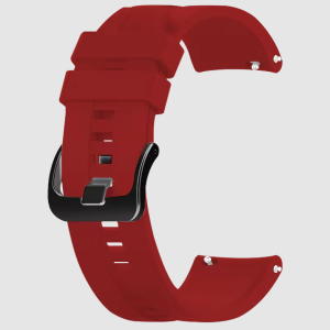 Crvena silikonska narukvica 22 mm sa crnom metalnom kopčom Samsung Watch, Huawei Watch, Amazfit Watch