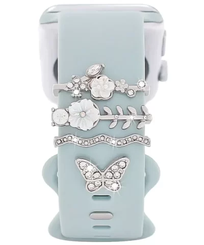 Dekorativni nakit za Apple Watch narukvice, Sasmusng Watch 3/4/5 narukvice komplet 4 segmenta silver color