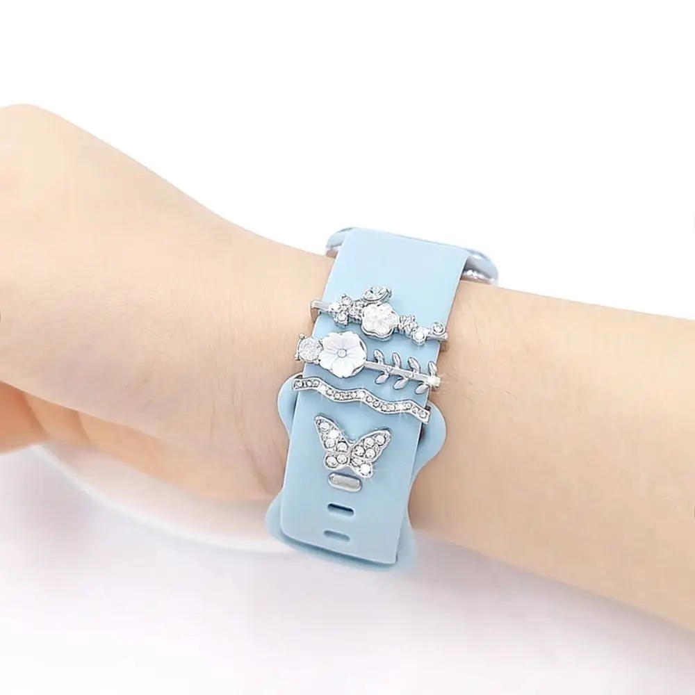 Dekorativni nakit za Apple Watch narukvice, Sasmusng Watch 3/4/5 narukvice komplet 4 segmenta silver color - Слика 3