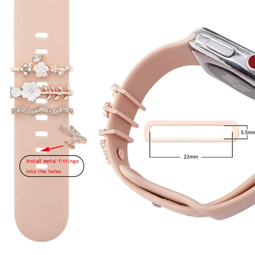 Dekorativni nakit za Apple Watch narukvice, Sasmusng Watch 3/4/5 narukvice komplet 4 segmenta gold color - Слика 2