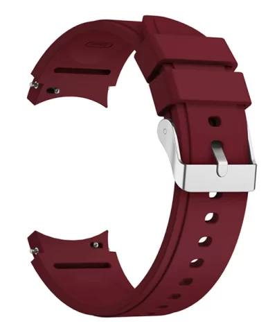 Samsung Watch 4/5/6 40mm, 42mm, 43mm, 44mm, 46mm, 47mm tamno crvena narukvica sa sivom kopcom