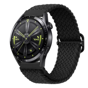 Crna platnena narukvica 22 mm za Huawei Watch, Samsung Watch, Amazfit Watch